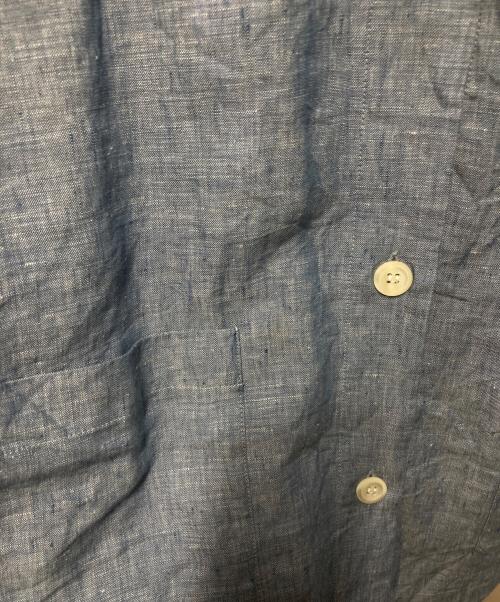 mizuiro-ind（ミズイロインド）mizuiro-ind (ミズイロインド) リネンワイドワークシャツ ブルー サイズ:FREEの古着・服飾アイテム