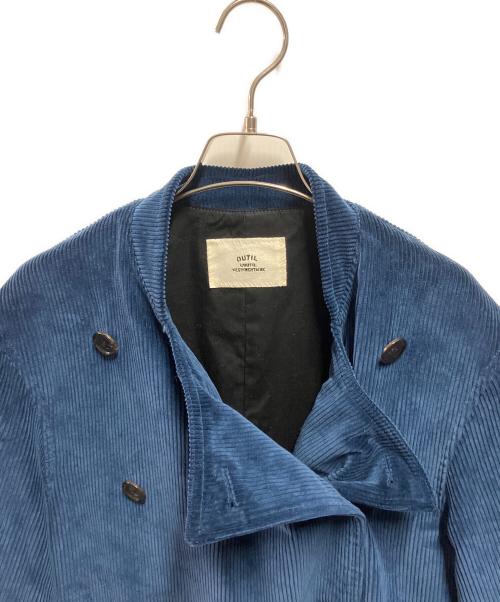 OUTIL（ウティ）OUTIL (ウティ) CABAN TOULON / コットンダブルボタンコート ブルー サイズ:1の古着・服飾アイテム