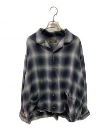JOURNAL STANDARD HOMESTEAD（ジャーナルスタンダード ホームステッド）の古着「リラックス オンブレ オープン カラー シャツ」｜グレー