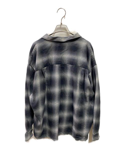 JOURNAL STANDARD HOMESTEAD（ジャーナルスタンダード ホームステッド）JOURNAL STANDARD HOMESTEAD (ジャーナルスタンダード ホームステッド) リラックス オンブレ オープン カラー シャツ グレー サイズ:Ｌの古着・服飾アイテム