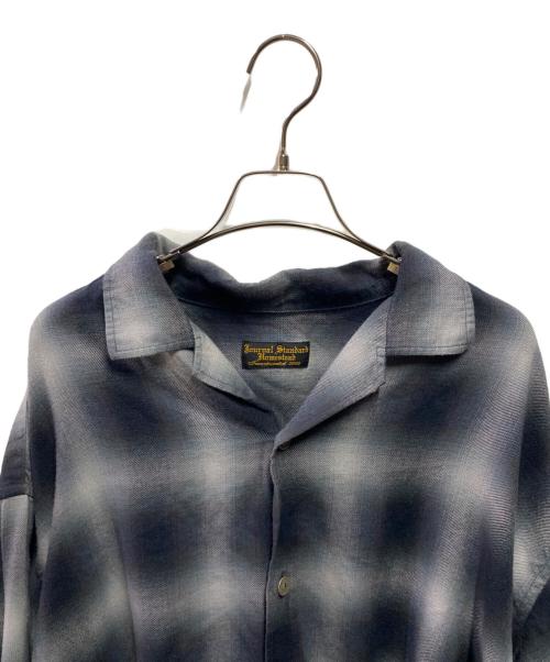 JOURNAL STANDARD HOMESTEAD（ジャーナルスタンダード ホームステッド）JOURNAL STANDARD HOMESTEAD (ジャーナルスタンダード ホームステッド) リラックス オンブレ オープン カラー シャツ グレー サイズ:Ｌの古着・服飾アイテム