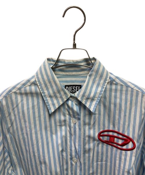 DIESEL（ディーゼル）DIESEL (ディーゼル) C-BRUCEストライプシャツ A05108 ブルー サイズ:XXSの古着・服飾アイテム