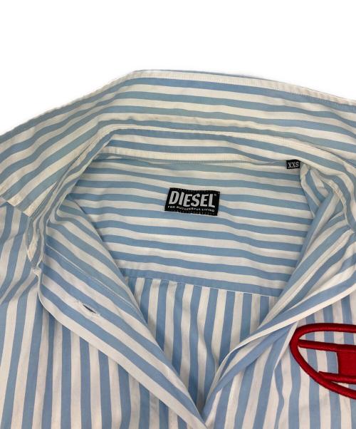 DIESEL（ディーゼル）DIESEL (ディーゼル) C-BRUCEストライプシャツ A05108 ブルー サイズ:XXSの古着・服飾アイテム