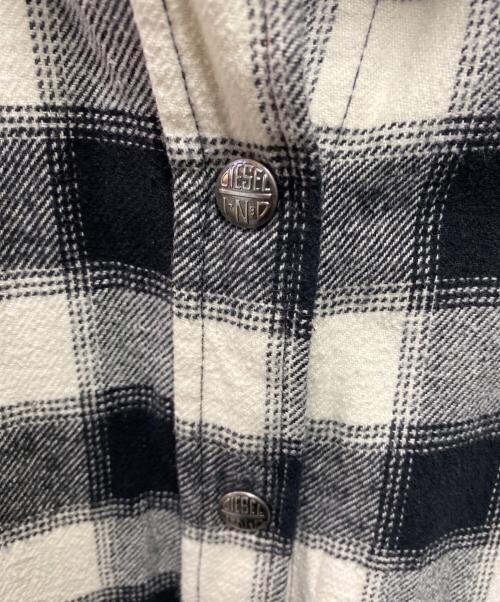 DIESEL（ディーゼル）DIESEL (ディーゼル) D-ANKITAブロックチェックミディシャツドレス ブラック サイズ:36の古着・服飾アイテム