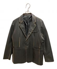 Lui's（ルイス）の古着「エコレザージャケット」｜ブラック