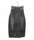 MONKEY TIMEモンキータイム）の古着「オーバーダイ デニム カーブパンツ」｜グレー