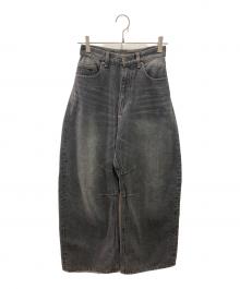 MONKEY TIME（モンキータイム）の古着「オーバーダイ デニム カーブパンツ」｜グレー