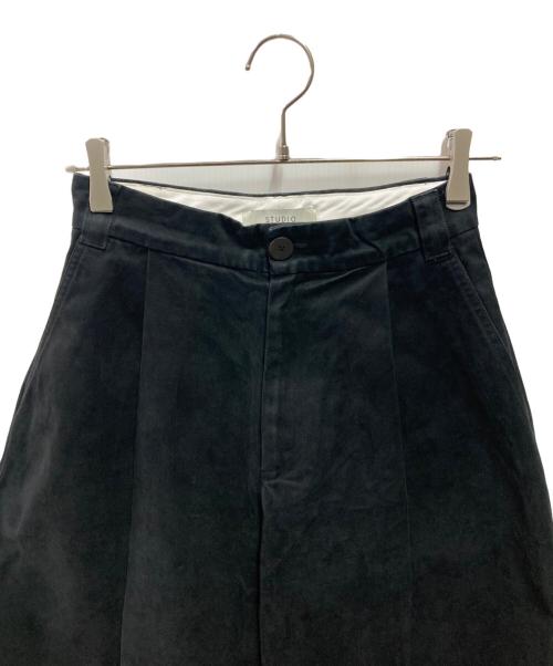 STUDIO NICHOLSON（スタジオ ニコルソン）STUDIO NICHOLSON (スタジオ ニコルソン) PEACHED COTTON TWILL ブラック サイズ:XSの古着・服飾アイテム