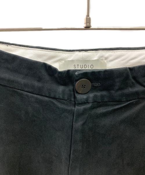 STUDIO NICHOLSON（スタジオ ニコルソン）STUDIO NICHOLSON (スタジオ ニコルソン) PEACHED COTTON TWILL ブラック サイズ:XSの古着・服飾アイテム
