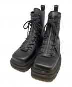 DAIRIKUダイリク）の古着「24AW Square Toe Fireman Boots」｜ブラック