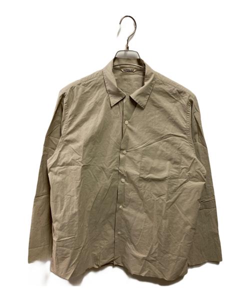 AURALEE（オーラリー）AURALEE (オーラリー) SELVEDGE WEATHER CLOTH SHIRTS ベージュ サイズ:3の古着・服飾アイテム