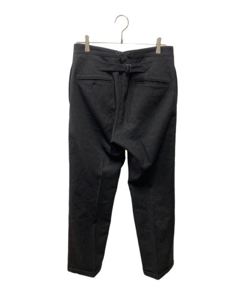 RRL（ダブルアールエル）RRL (ダブルアールエル) ウールストライプバックルパンツ ブラック サイズ:30の古着・服飾アイテム