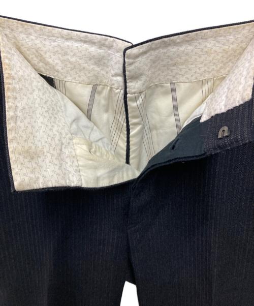 RRL（ダブルアールエル）RRL (ダブルアールエル) ウールストライプバックルパンツ ブラック サイズ:30の古着・服飾アイテム