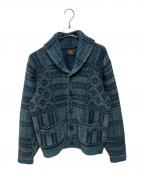 RRLダブルアールエル）の古着「25S インディゴジャカードニット コットンカーディガン」｜インディゴ
