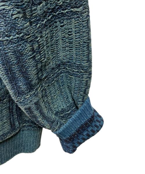 RRL（ダブルアールエル）RRL (ダブルアールエル) 25S インディゴジャカードニット コットンカーディガン インディゴ サイズ:Ｍの古着・服飾アイテム