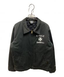 cycle zombies×BLUCO WORK GARMENT（サイクル ゾンビーズ×ブルコ ワーク ガーメント）の古着「中綿ワークジャケット」｜ブラック