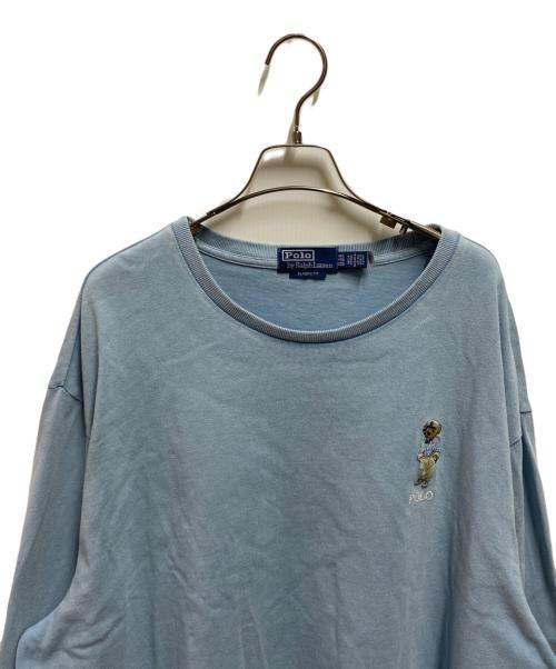 POLO RALPH LAUREN（ポロ・ラルフローレン）POLO RALPH LAUREN (ポロ・ラルフローレン) ポロベア刺繍Tシャツ ブルー サイズ:ＸＸＬの古着・服飾アイテム