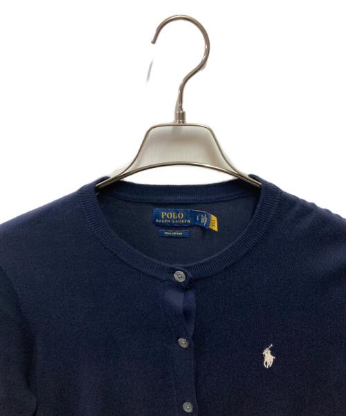 POLO RALPH LAUREN（ポロ・ラルフローレン）POLO RALPH LAUREN (ポロ・ラルフローレン) 丸襟カーディガン ネイビー サイズ:Ｓの古着・服飾アイテム