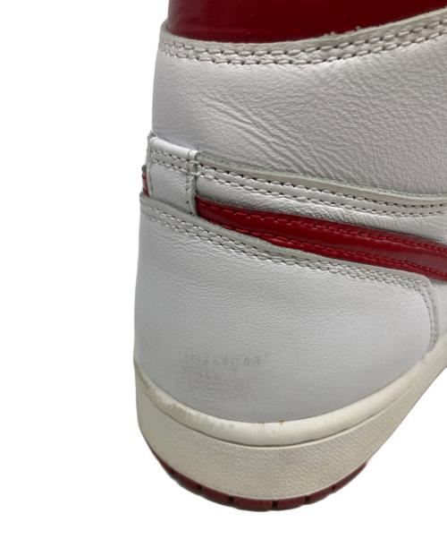 NIKE（ナイキ）NIKE (ナイキ) HIGH OG METALLIC RED ハイカットスニーカー ホワイト×レッド サイズ:28㎝の古着・服飾アイテム
