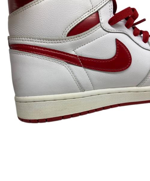 NIKE（ナイキ）NIKE (ナイキ) HIGH OG METALLIC RED ハイカットスニーカー ホワイト×レッド サイズ:28㎝の古着・服飾アイテム