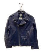 JANE SMITHジェーンスミス）の古着「ダブルライダースジャケット」｜ネイビー