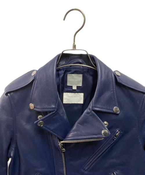 JANE SMITH（ジェーンスミス）JANE SMITH (ジェーンスミス) ダブルライダースジャケット ネイビー サイズ:38の古着・服飾アイテム