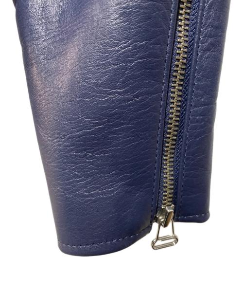 JANE SMITH（ジェーンスミス）JANE SMITH (ジェーンスミス) ダブルライダースジャケット ネイビー サイズ:38の古着・服飾アイテム