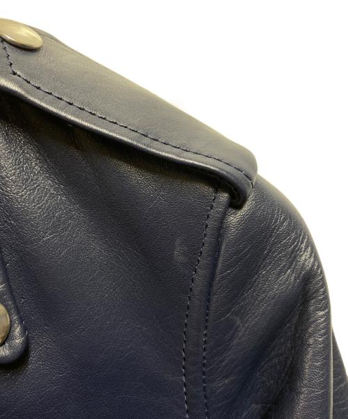 JANE SMITH（ジェーンスミス）JANE SMITH (ジェーンスミス) ダブルライダースジャケット ネイビー サイズ:38の古着・服飾アイテム