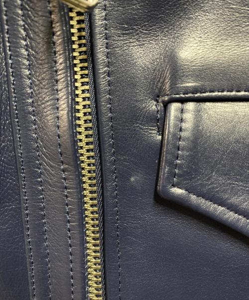 JANE SMITH（ジェーンスミス）JANE SMITH (ジェーンスミス) ダブルライダースジャケット ネイビー サイズ:38の古着・服飾アイテム