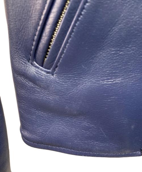 JANE SMITH（ジェーンスミス）JANE SMITH (ジェーンスミス) ダブルライダースジャケット ネイビー サイズ:38の古着・服飾アイテム