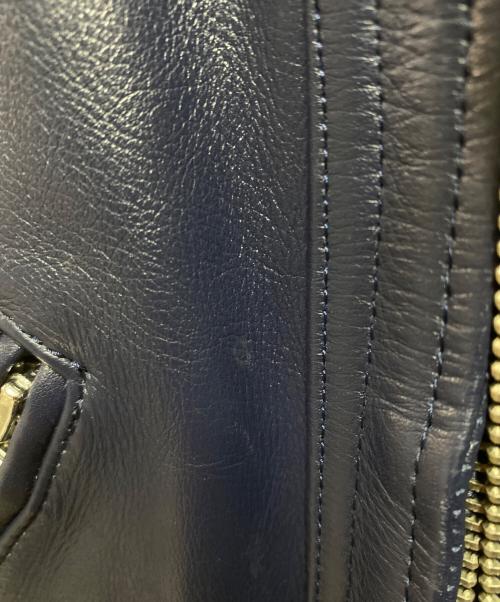 JANE SMITH（ジェーンスミス）JANE SMITH (ジェーンスミス) ダブルライダースジャケット ネイビー サイズ:38の古着・服飾アイテム