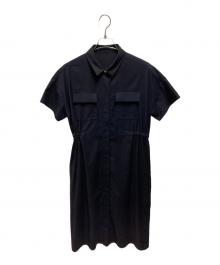 SOEJU（ソージュ）の古着「ロングシャツワンピース」｜ネイビー