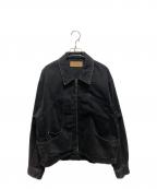 PUBLIC TOKYOパブリックトウキョウ）の古着「PUBLIC DENIM BLOUSON」｜ブラック