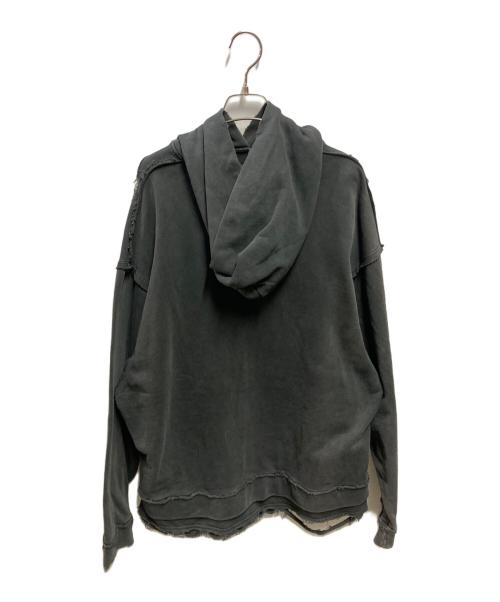 PERVERZE（パーバーズ）PERVERZE (パーバーズ) DISTRESS Step Layered Hoodie グレー サイズ:FREEの古着・服飾アイテム