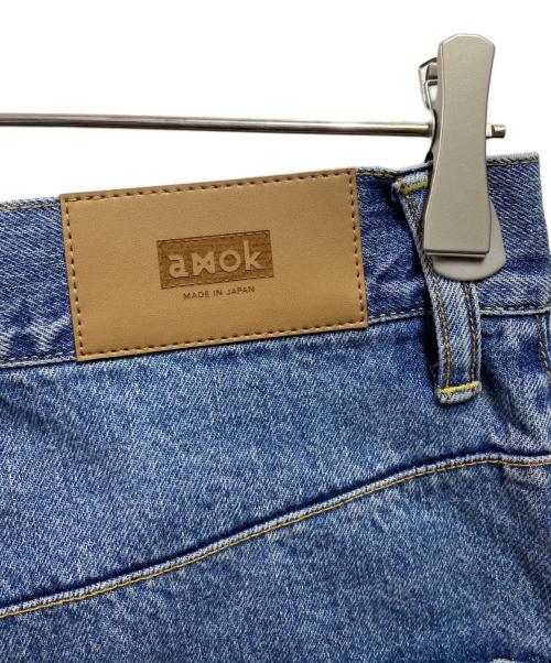 amok（アモク）amok (アモク) チェーンダメージデニムパンツ インディゴ サイズ:Ｍの古着・服飾アイテム