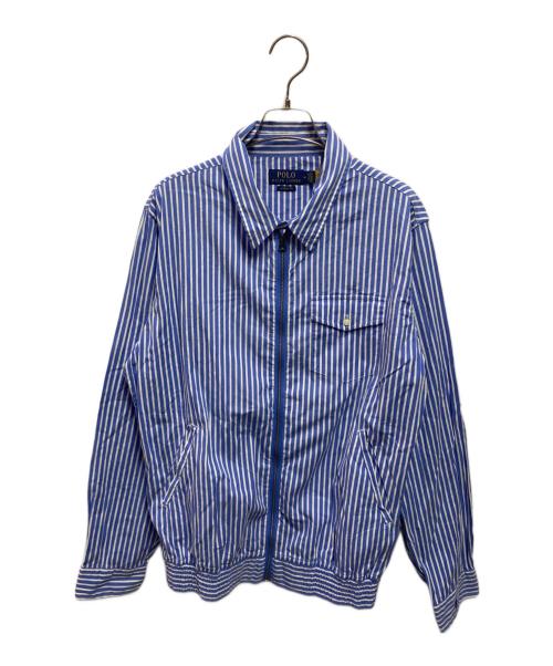 POLO RALPH LAUREN（ポロ・ラルフローレン）POLO RALPH LAUREN (ポロ・ラルフローレン) ストライプジャケット ブルー サイズ:Ｍの古着・服飾アイテム