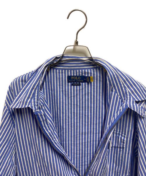 POLO RALPH LAUREN（ポロ・ラルフローレン）POLO RALPH LAUREN (ポロ・ラルフローレン) ストライプジャケット ブルー サイズ:Ｍの古着・服飾アイテム