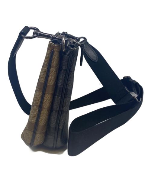 COACH（コーチ）COACH (コーチ) エヴァレット クロスボディ ブロックド シグネチャー ブラウンの古着・服飾アイテム