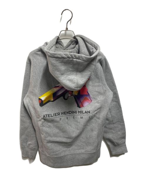 SUPREME（シュプリーム）SUPREME (シュプリーム) ATELIER MENDINI MILAN Mendini Gun Hooded Sweatshirt グレー サイズ:Ｓの古着・服飾アイテム