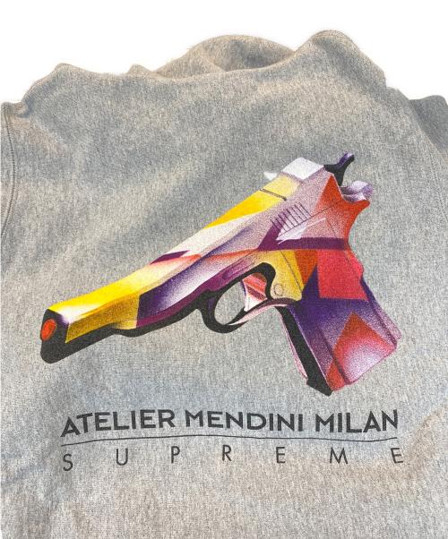 SUPREME（シュプリーム）SUPREME (シュプリーム) ATELIER MENDINI MILAN Mendini Gun Hooded Sweatshirt グレー サイズ:Ｓの古着・服飾アイテム