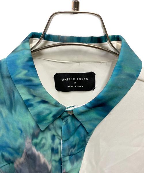 UNITED TOKYO（ユナイテッドトーキョー）UNITED TOKYO (ユナイテッドトーキョー) タイダイグラデフラシシャツ ホワイト サイズ:Ｍの古着・服飾アイテム