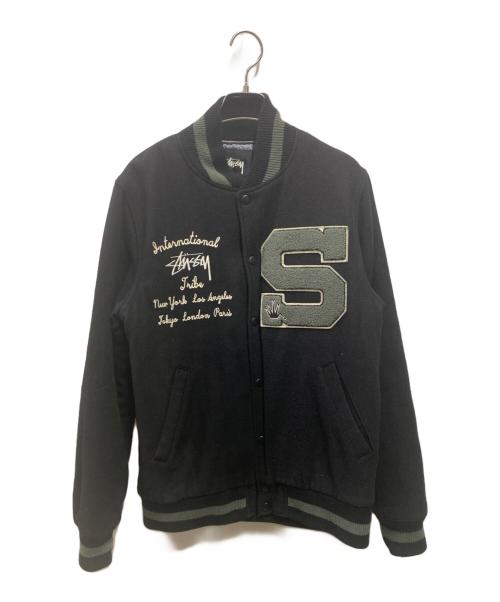 stussy（ステューシー）stussy (ステューシー) Big S Letterman Jacket ブラック サイズ:Ｓの古着・服飾アイテム