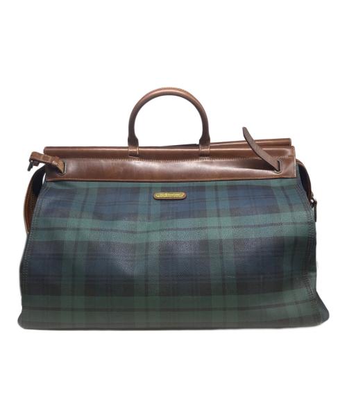 POLO RALPH LAUREN（ポロ・ラルフローレン）POLO RALPH LAUREN (ポロ・ラルフローレン) チェックドクターズバッグ グリーンの古着・服飾アイテム