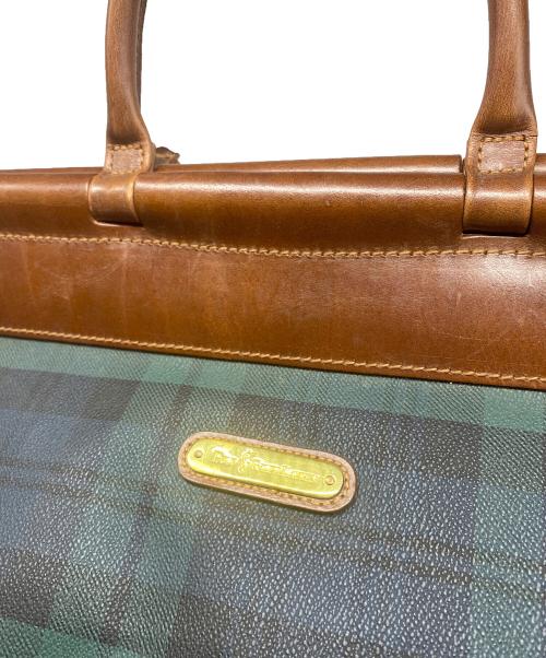 POLO RALPH LAUREN（ポロ・ラルフローレン）POLO RALPH LAUREN (ポロ・ラルフローレン) チェックドクターズバッグ グリーンの古着・服飾アイテム