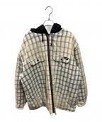 SUPREME×Dickiesシュプリーム×ディッキーズ）の古着「23AW PLAID HOODED ZIP UP SHIRT」｜ベージュ