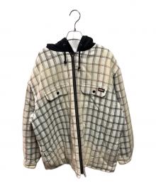 SUPREME×Dickies（シュプリーム×ディッキーズ）の古着「23AW PLAID HOODED ZIP UP SHIRT」｜ベージュ