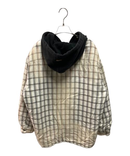 SUPREME（シュプリーム）SUPREME (シュプリーム) Dickies (ディッキーズ) 23AW PLAID HOODED ZIP UP SHIRT ベージュ サイズ:Ｌの古着・服飾アイテム