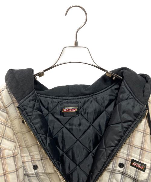SUPREME（シュプリーム）SUPREME (シュプリーム) Dickies (ディッキーズ) 23AW PLAID HOODED ZIP UP SHIRT ベージュ サイズ:Ｌの古着・服飾アイテム