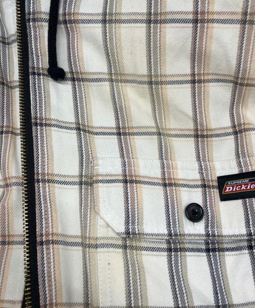 SUPREME（シュプリーム）SUPREME (シュプリーム) Dickies (ディッキーズ) 23AW PLAID HOODED ZIP UP SHIRT ベージュ サイズ:Ｌの古着・服飾アイテム