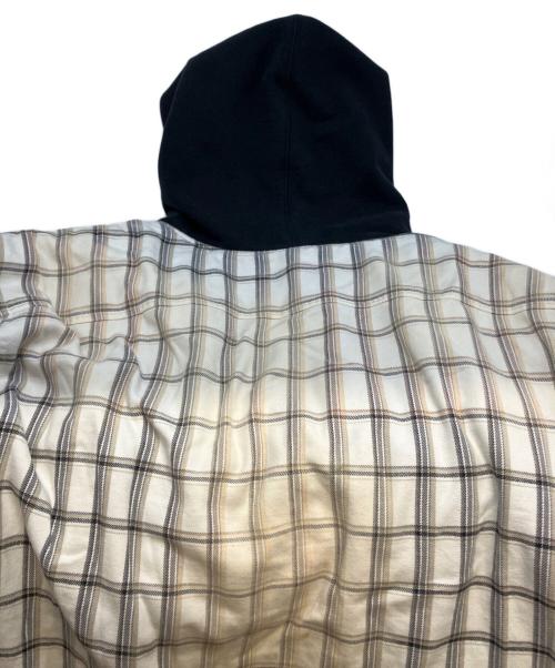 SUPREME（シュプリーム）SUPREME (シュプリーム) Dickies (ディッキーズ) 23AW PLAID HOODED ZIP UP SHIRT ベージュ サイズ:Ｌの古着・服飾アイテム